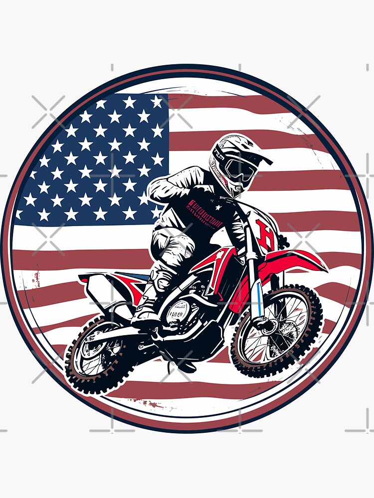 patriotic dirt bike helmet