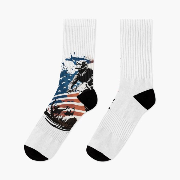 Item preview, Motocross Enduro Motorbike America Flag for Patriotic Dual-Sport Rider designed and sold by starider.