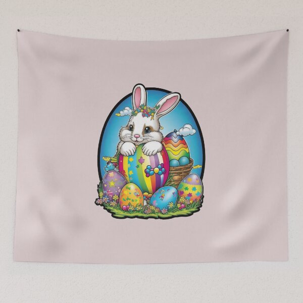 Item preview, Cute Rainbow Easter Bunny designed and sold by RoboRembrandt.