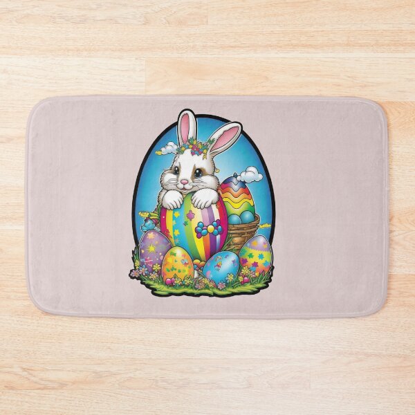 Artikelvorschau, Cute Rainbow Easter Bunny entworfen und verkauft von RoboRembrandt.