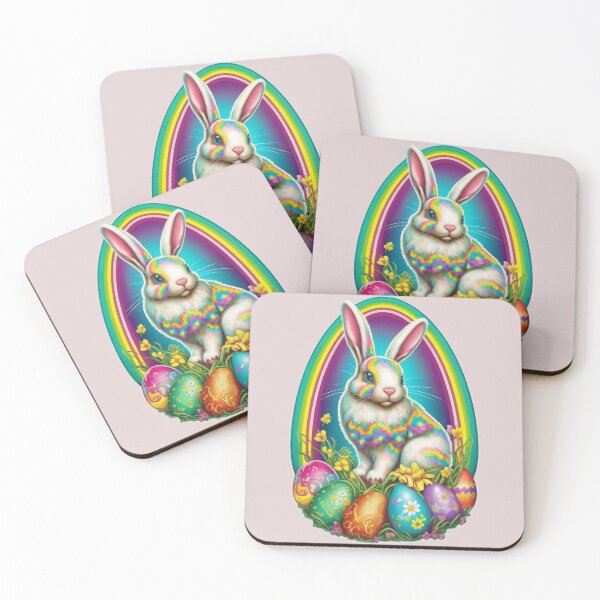 Item preview, Cute Rainbow Easter Bunny designed and sold by RoboRembrandt.