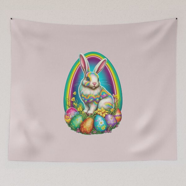 Artikelvorschau, Cute Rainbow Easter Bunny entworfen und verkauft von RoboRembrandt.