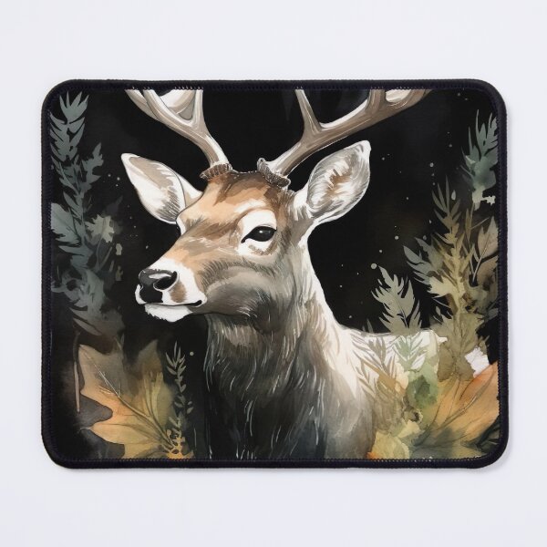 Item preview, Watercolor wash deer black designed and sold by Matt's Artificial Nature.