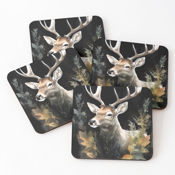Item preview, Watercolor wash deer black designed and sold by Matt's Artificial Nature.