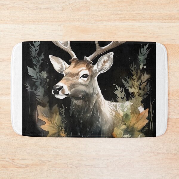 Item preview, Watercolor wash deer black designed and sold by Matt's Artificial Nature.