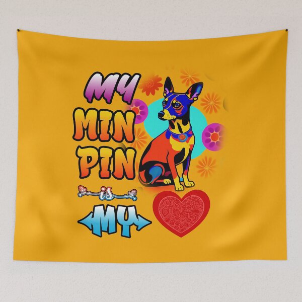 Item preview, My Min Pin Is My Heart designed and sold by FrescoDesign.