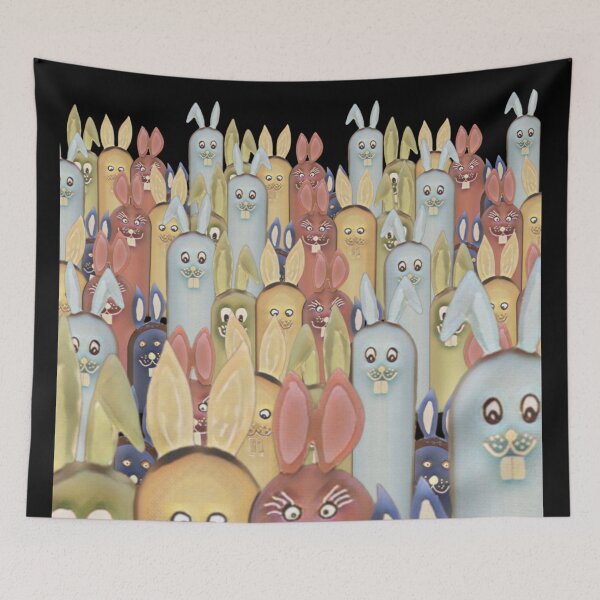 Item preview, Hoppy day - lots of happy rabbits - comic style designed and sold by kikidu21.