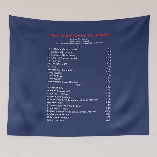 Item preview, Back to the Future: The Muscial Tracklist designed and sold by BlackwellNY.