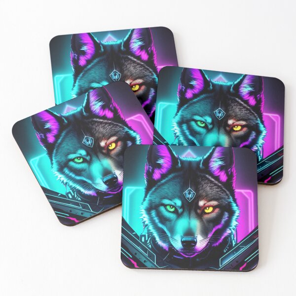 Item preview, Cyberpunk Wolf Futuristic Art designed and sold by CyberArtWorld.