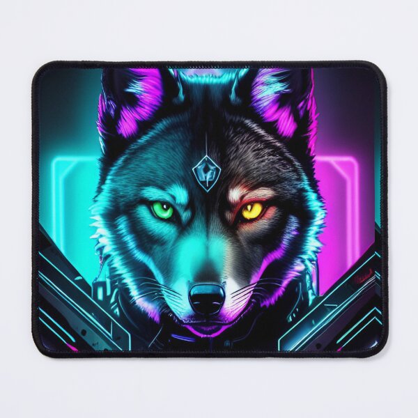 Item preview, Cyberpunk Wolf Futuristic Art designed and sold by CyberArtWorld.