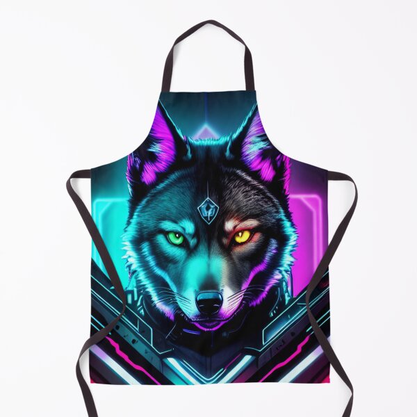 Item preview, Cyberpunk Wolf Futuristic Art designed and sold by CyberArtWorld.