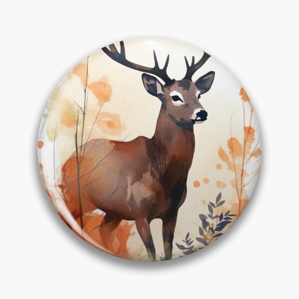 Item preview, Watercolor wash deer white designed and sold by Matt's Artificial Nature.