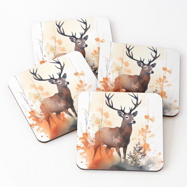 Item preview, Watercolor wash deer white designed and sold by Matt's Artificial Nature.