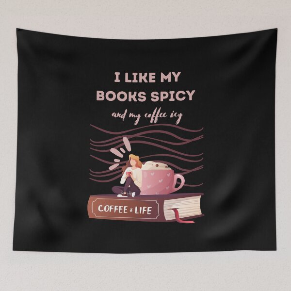 Item preview, I like my books spicy and my coffee icy designed and sold by ZubiyaArt.