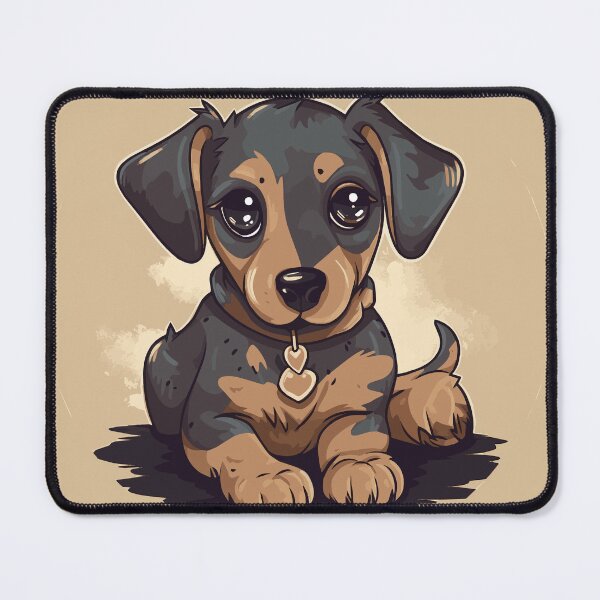 Item preview, Kawaii Dachshund Dark Brown designed and sold by NuCrescentApp.