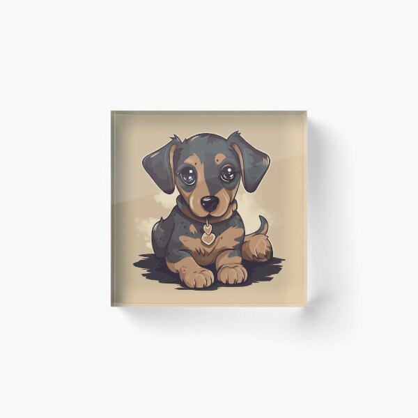 Item preview, Kawaii Dachshund Dark Brown designed and sold by NuCrescentApp.
