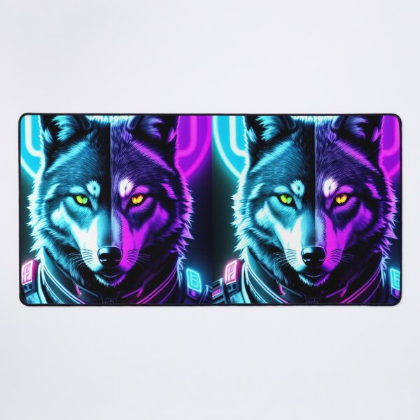 Item preview, Cyber Wolf Neon Design designed and sold by CyberArtWorld.