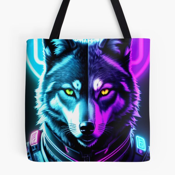 Item preview, Cyber Wolf Neon Design designed and sold by CyberArtWorld.