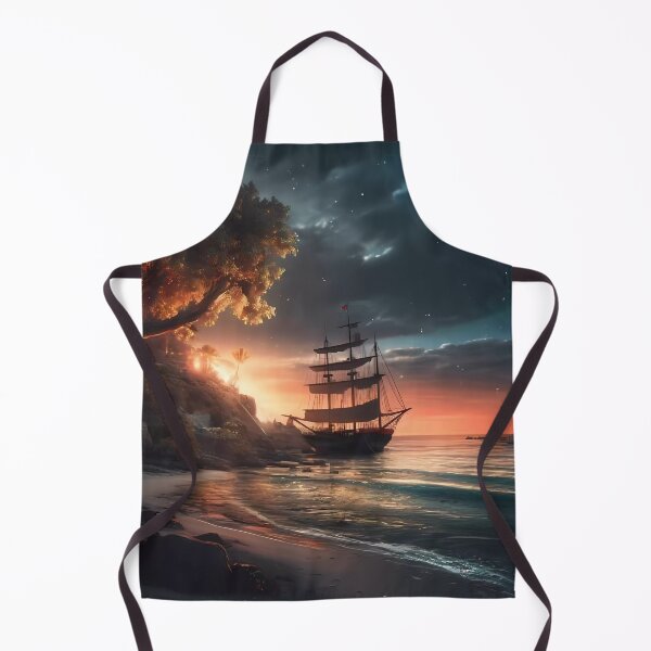 Item preview, Fantasy bay with sailing ship designed and sold by SMILE88.