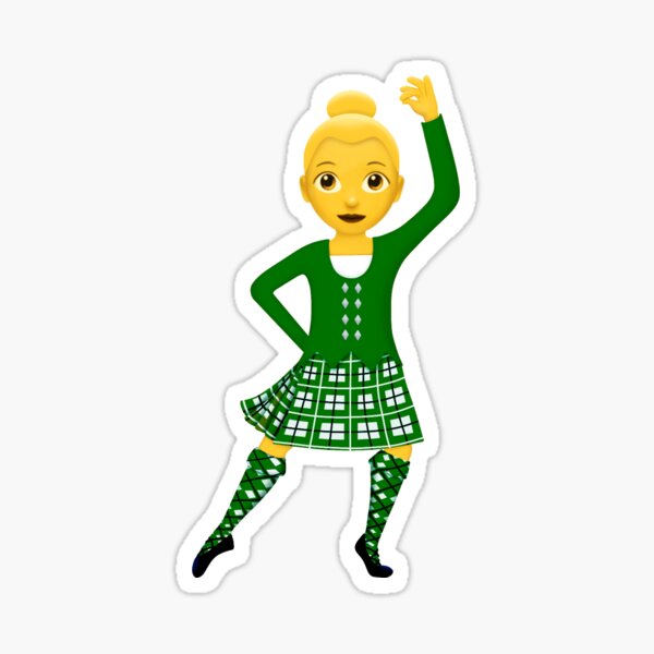 Item preview, Highland dancer emoji (green) designed and sold by ainseebean.