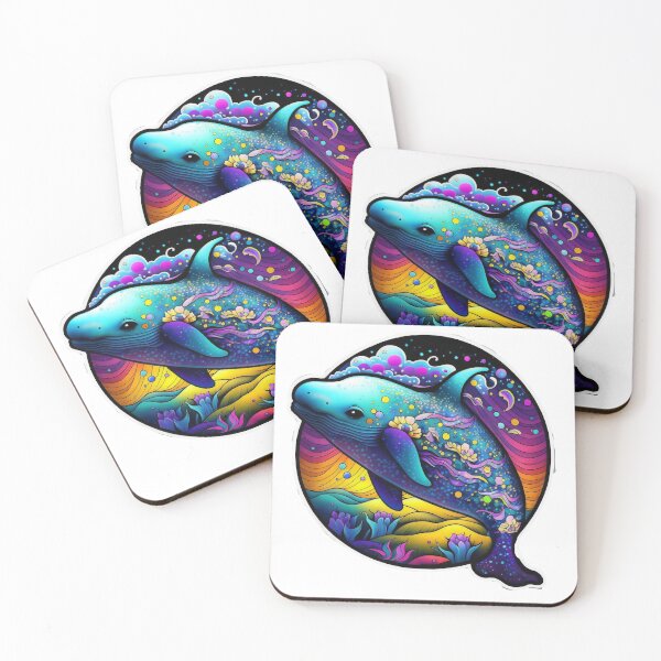 Item preview, Cute 90s Rainbow Whale designed and sold by RoboRembrandt.
