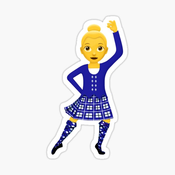 Item preview, Highland dancer emoji (blue) designed and sold by ainseebean.