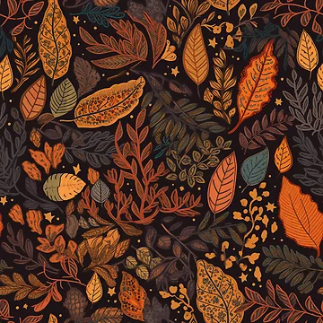 Artwork thumbnail, Autumn foliage pattern by PatternSummit