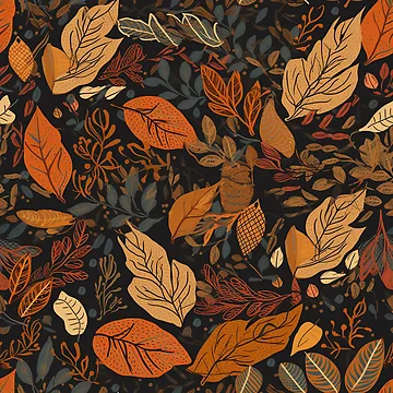 Artwork thumbnail, Autumn foliage pattern by PatternSummit