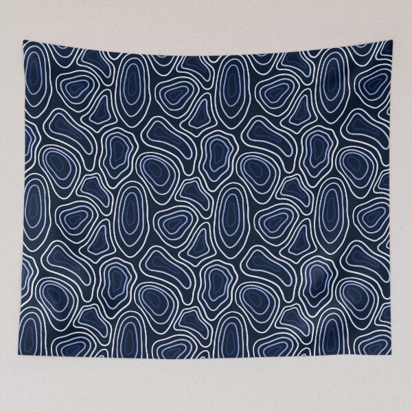 Item preview, Blue Minimalist Geode Drawing designed and sold by velvetearth.