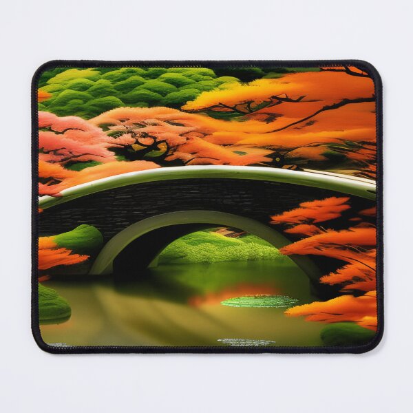 Item preview, A bridge over water in a Japanese garden designed and sold by brandway.