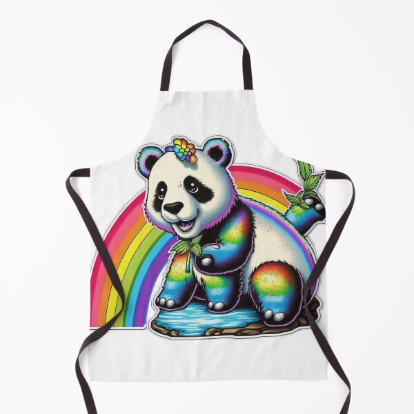 Item preview, Cute Psychedelic 90s Rainbow Panda designed and sold by RoboRembrandt.