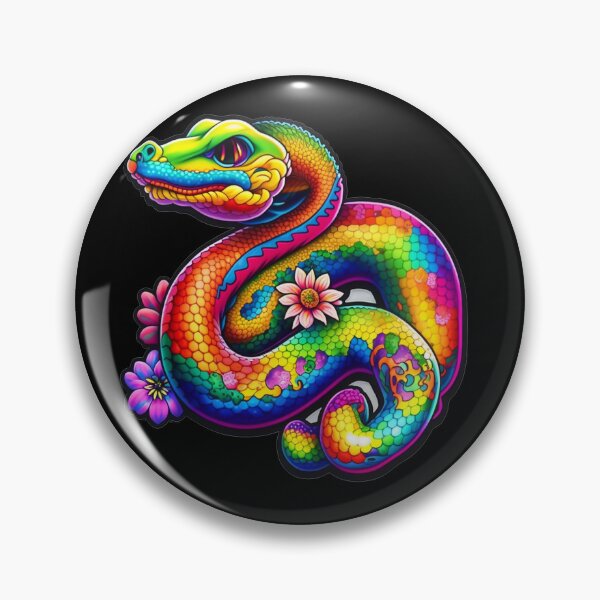 Item preview, Psychedelic 90s Rainbow Snake designed and sold by RoboRembrandt.