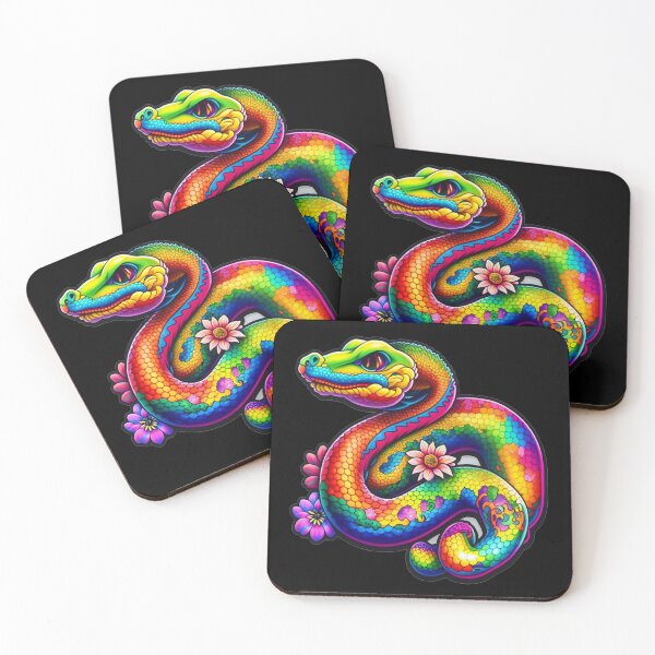 Item preview, Psychedelic 90s Rainbow Snake designed and sold by RoboRembrandt.