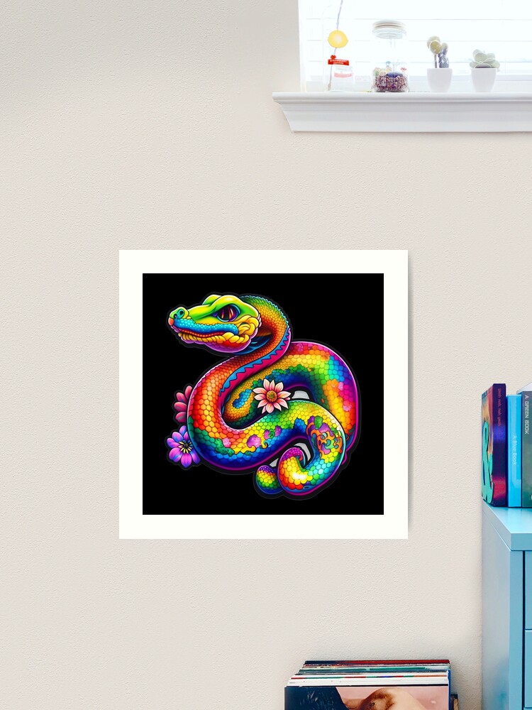 Psychedelic 90s Rainbow Snake