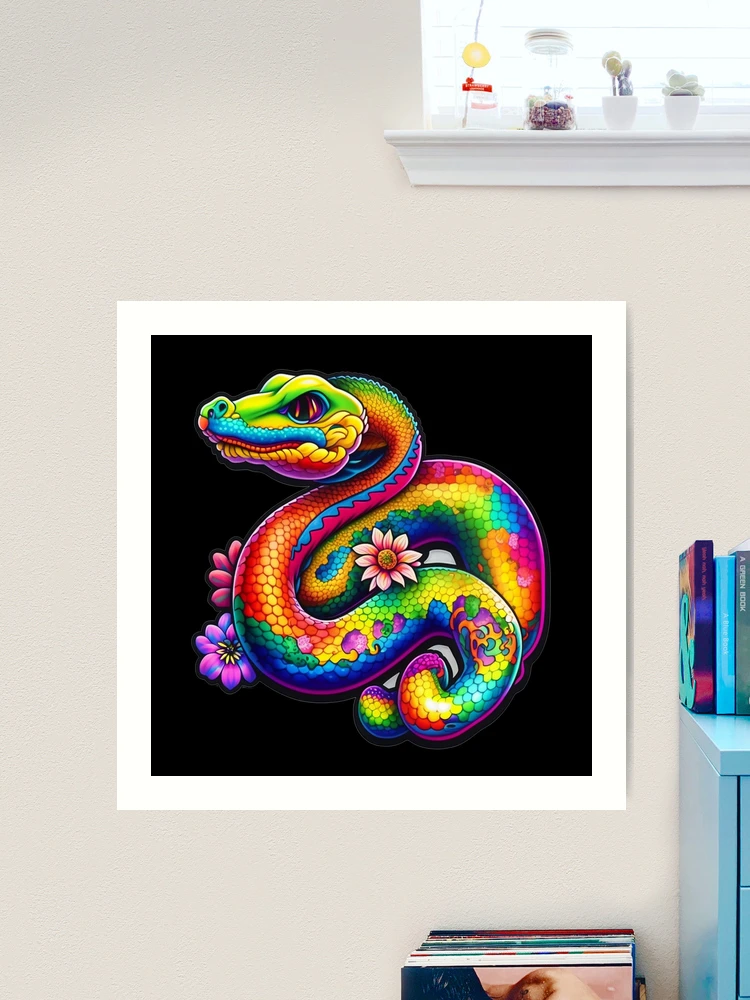 rainbow snake ハンドメイドパステル画　絵画アート原画 最適な価格 rainbow 絵画アート原画 ハンドメイドパステル画