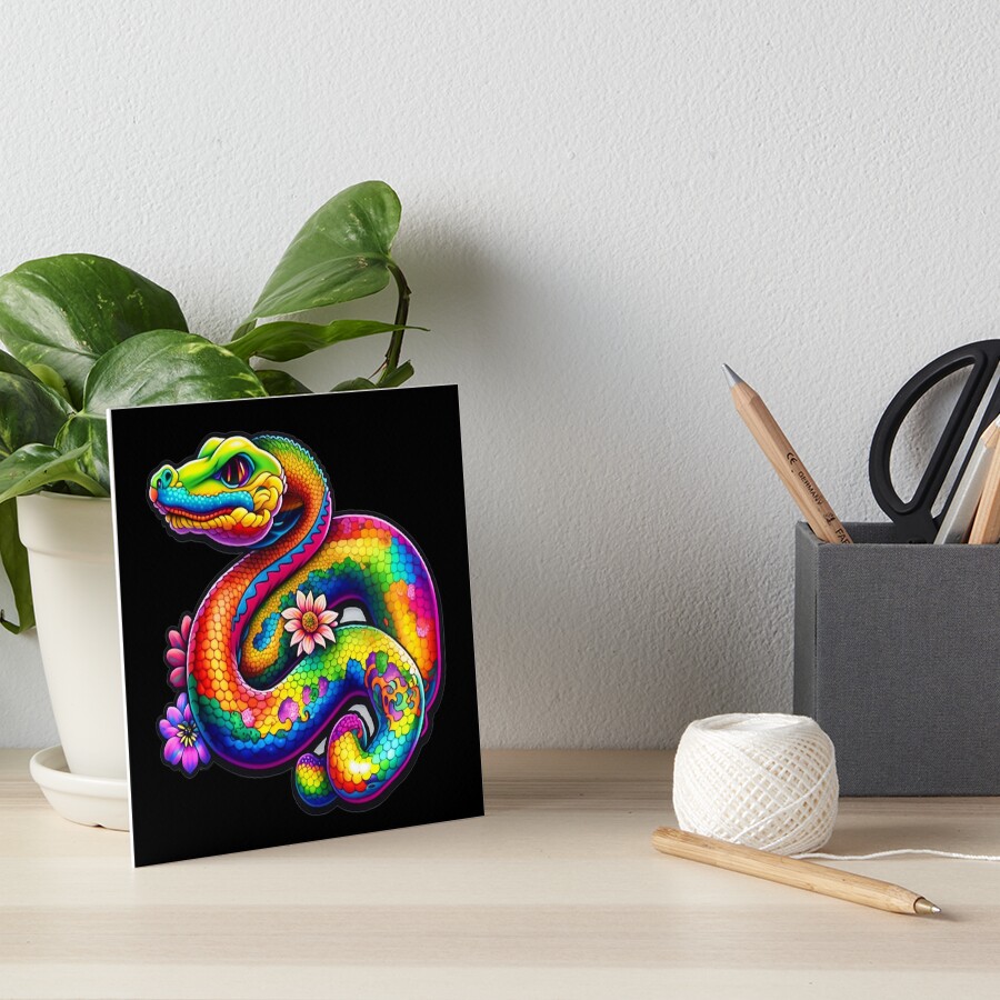 Psychedelic 90s Rainbow Snake