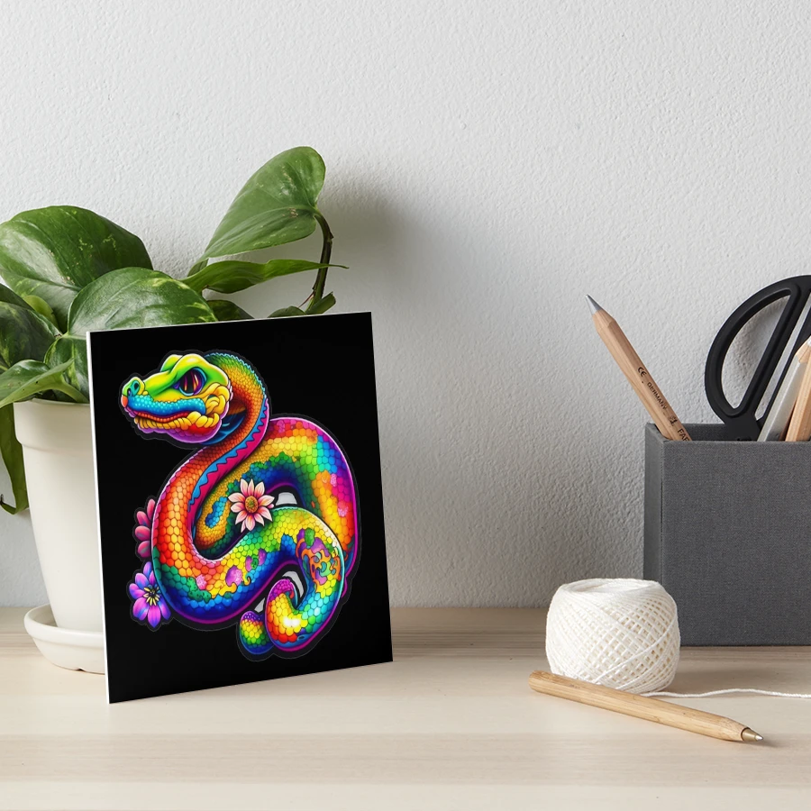 Psychedelic 90s Rainbow Snake