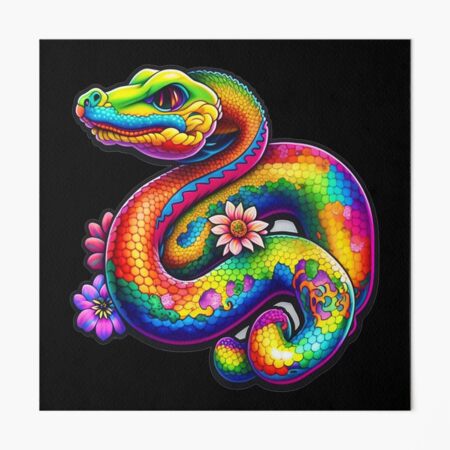 rainbow snake ハンドメイドパステル画　絵画アート原画 良質 rainbow snake ハンドメイドパステル画 絵画アート原画