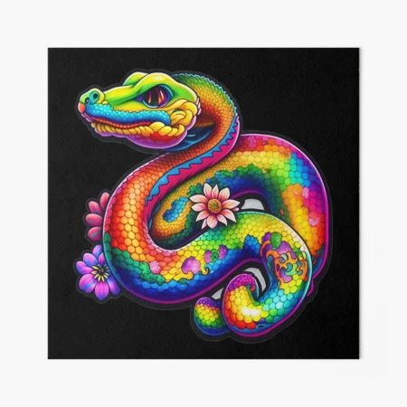Psychedelic 90s Rainbow Snake