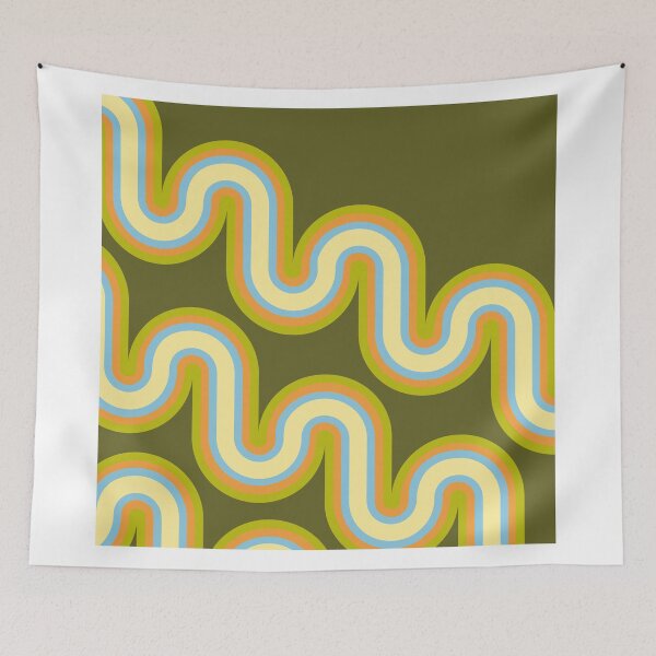 Aperçu de l'œuvre Grooving Rainbow Wave Glam des années 70 créée et vendue par ladykatiehardy.