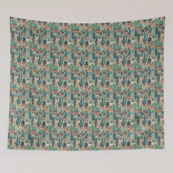 Item preview, Cactus and succulents pattern designed and sold by PatternSummit.