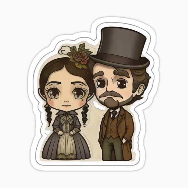 Aperçu de l'œuvre Cute Victorian Chibi Couple créée et vendue par RoboRembrandt.