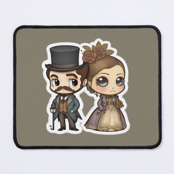 Item preview, Cute Victorian Kawaii Couple designed and sold by RoboRembrandt.