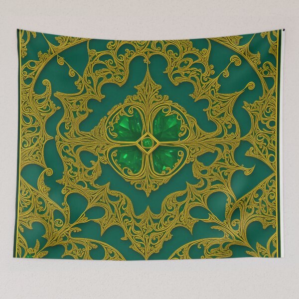 Item preview, Mandala Emerald Green Gold Filigree Gems Mandalas Emerald Green Gold Filigree Gems - Mandalas designed and sold by internlvisions.