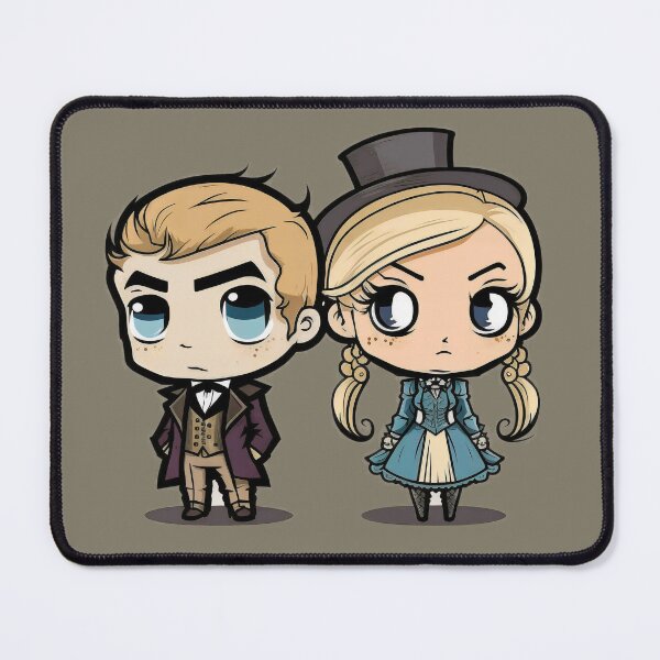 Item preview, Cute Victorian Kawaii Couple designed and sold by RoboRembrandt.