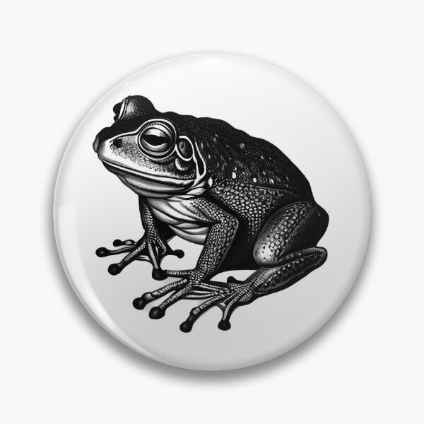 Item preview, Vintage frog black and white illustration designed and sold by MagicStrawberry.