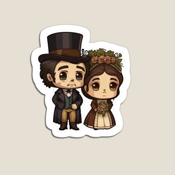 Aperçu de l'œuvre Cute Victorian Kawaii Couple créée et vendue par RoboRembrandt.