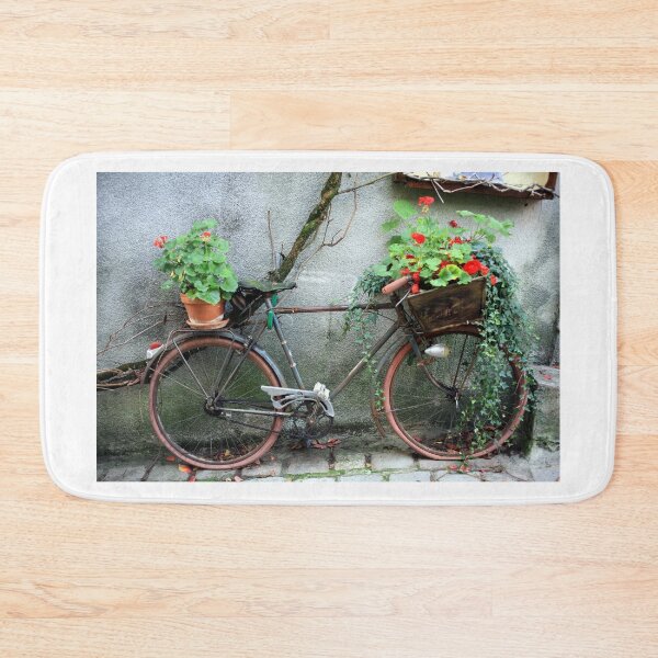Item preview, French bike with geraniums designed and sold by Pauline Cutler.