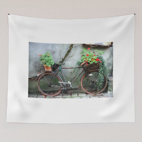 Item preview, French bike with geraniums designed and sold by Pauline Cutler.