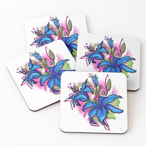 Item preview, Beautiful blue lily bouquet  designed and sold by OzmaKat.